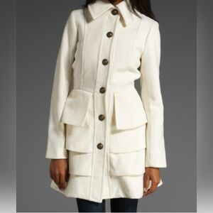 BB Dakota Ivory Layered Trench Coat